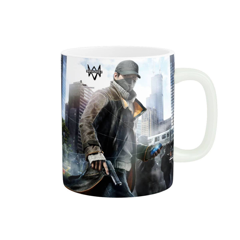 ماگ طرح بازی سگ های نگهبان Watch Dogs کد WatchDogs-01