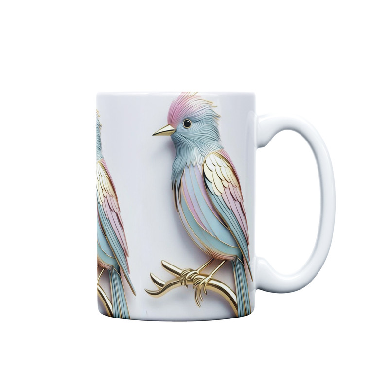 ماگ مدل فانتزی طرح پرنده کد 364