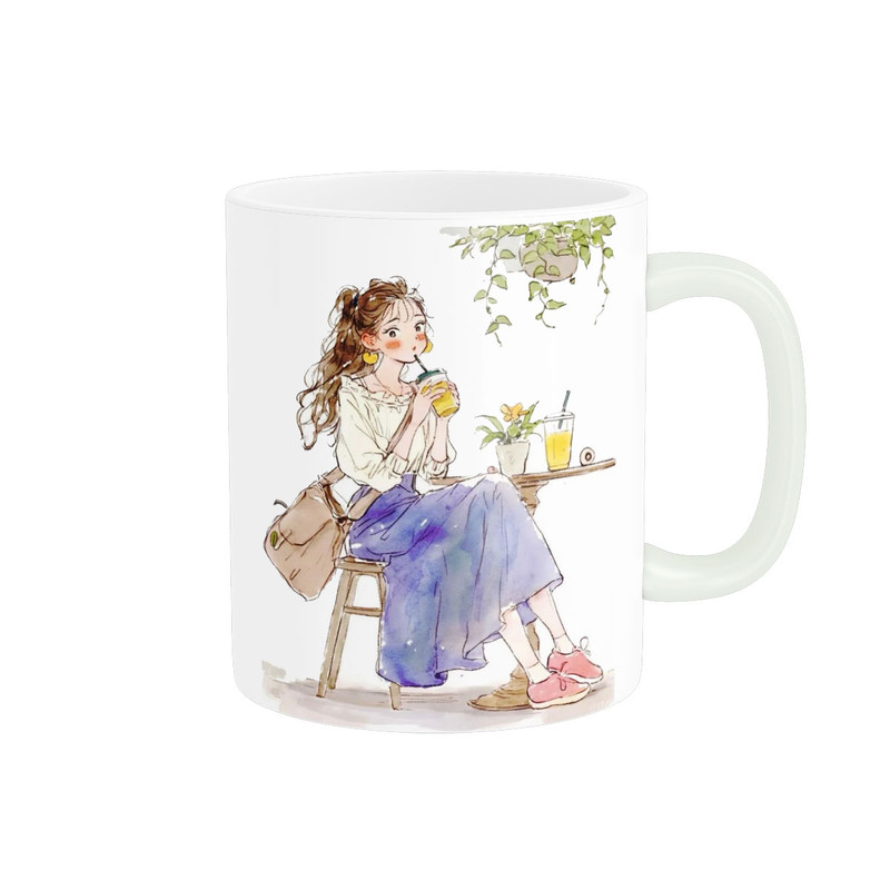 ماگ پاد آفرین مدل دختر کیوت فانتزی عروسکی بامزه کد 802