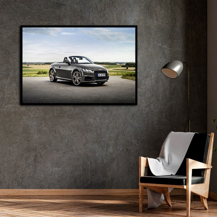 تابلو نوری بکلیت طرح ماشین AUDI مدل B-D2010 فریم مشکی