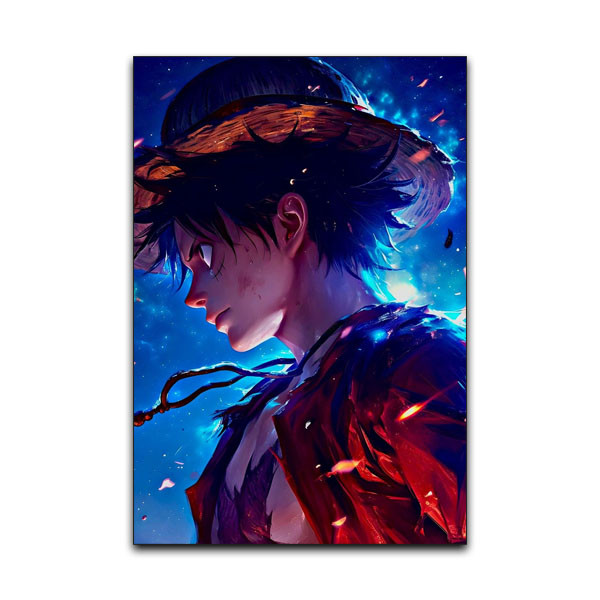 تابلو شاسی دنیای قاب مدل لوفی انیمه وان پیس طرح One Piece Luffy کد BR36