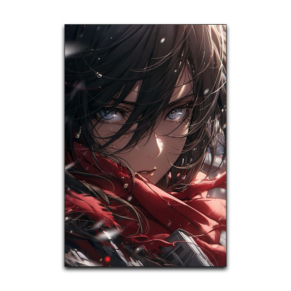 تابلو شاسی دنیای قاب مدل میکاسا انیمه اتک آن تایتان طرح AOT Mikasa Attack on Titan Anime کد CLOS87