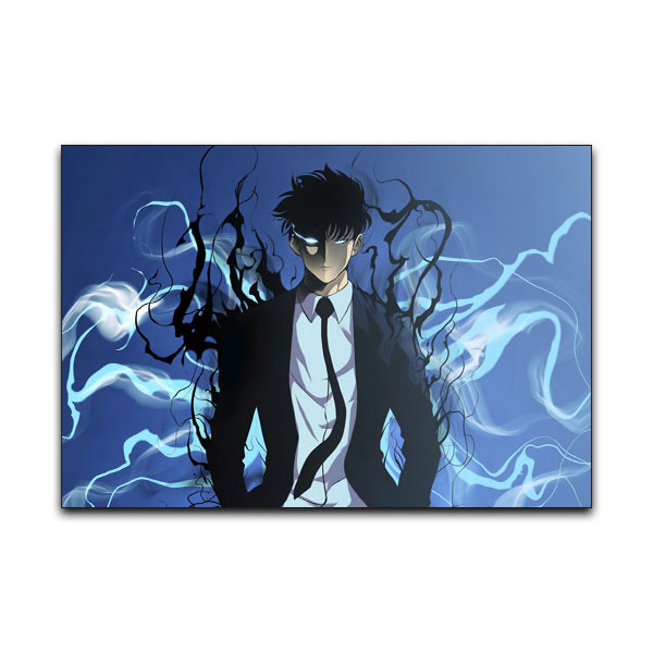 تابلو شاسی دنیای قاب مدل سونگ جین انیمه سولو لولینگ طرح Jinwoo Solo Leveling Anime کد BLU96