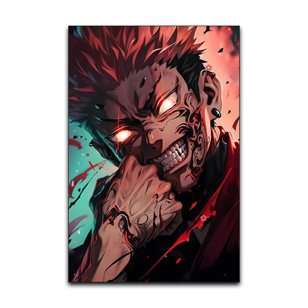تابلو شاسی دنیای قاب مدل انیمه جوجوتسو کایزن سوکونا Sukuna Jujutsu Kaisen Anime کد DEMON66