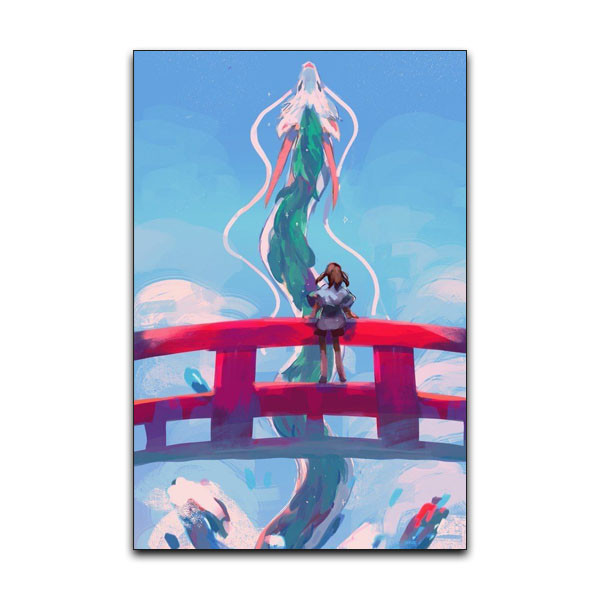 تابلو شاسی دنیای قاب مدل انیمه شهر اشباح طرح Spirited Away Anime کد BEAU12