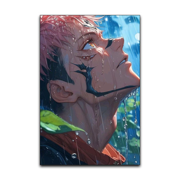 تابلو شاسی دنیای قاب انیمه جوجوتسو کایزن مدل ایتادوری سوکونا Itadori Sukuna Jujutsu Kaisen Anime کد SIDE32