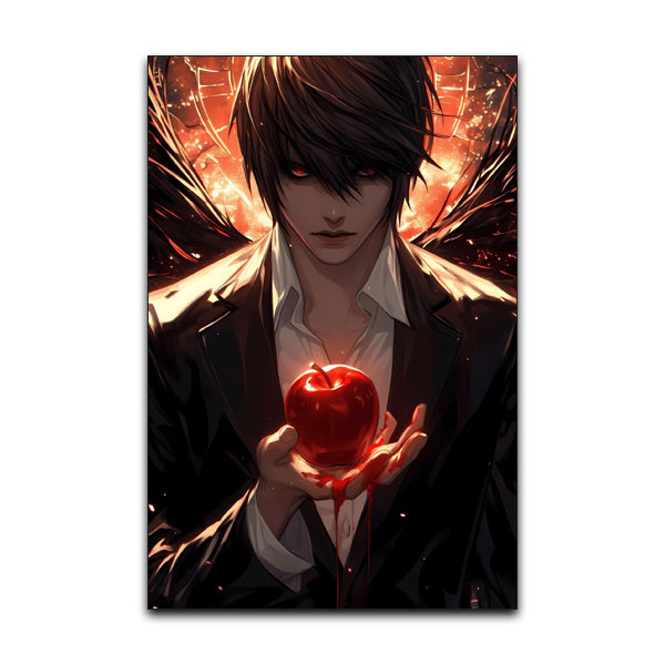 تابلو شاسی دنیای قاب مدل انیمه دفترچه مرگ لایت یاگامی و ریوک طرح Yagami Death Note Anime کد APLE35