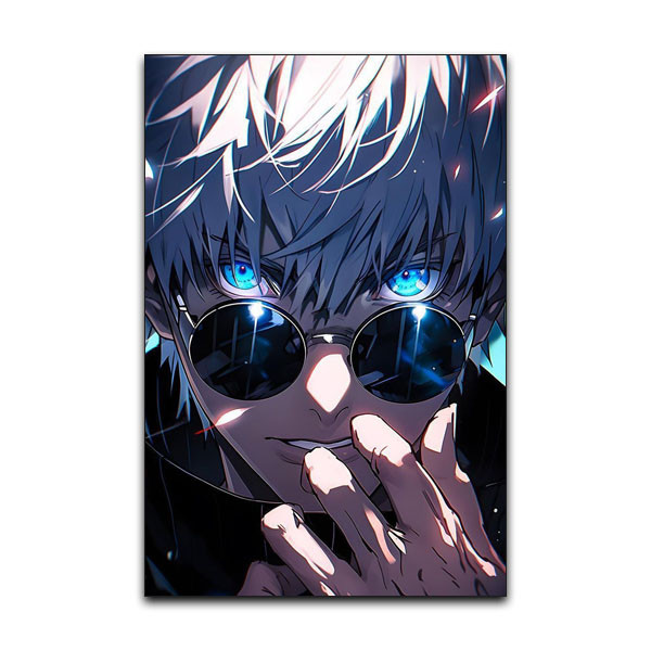 تابلو شاسی دنیای قاب انیمه جوجوتسو کایزن مدل گوجو ساتورو Gojo Satoru Jujutsu Kaisen Anime کد GLAS45