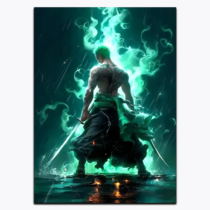 متال پوستر انیمه One Piece طرح شخصیت Zoro کد 11840