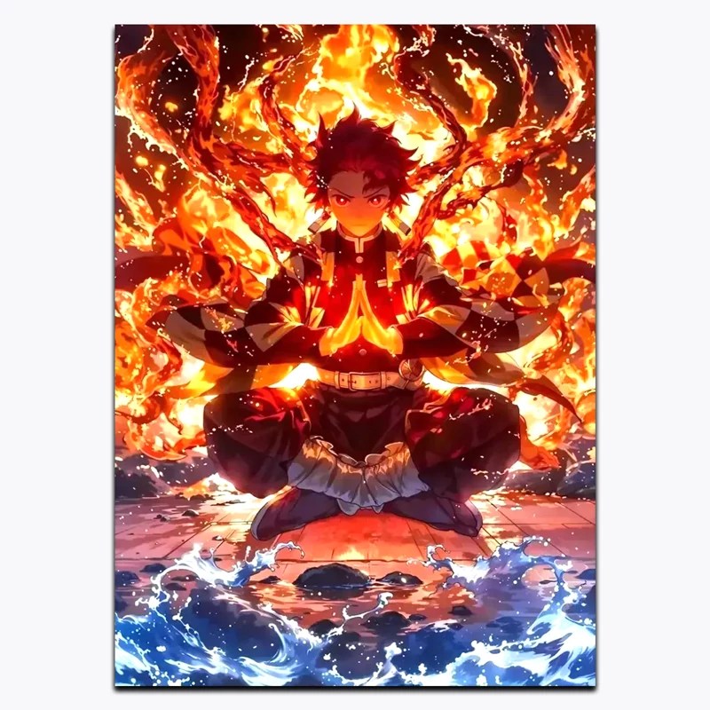 متال پوستر انیمه Demon Slayer طرح شخصیت Tanjiro کد 12065