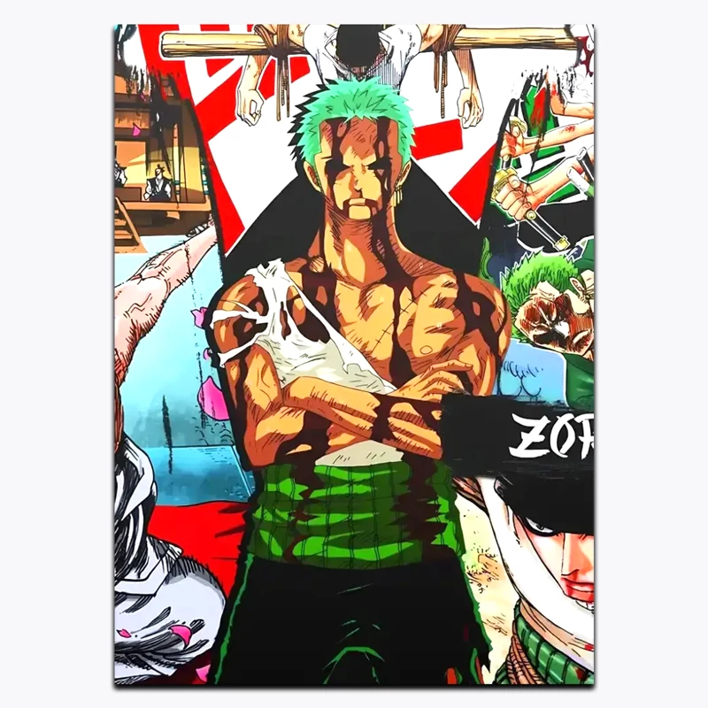 متال پوستر انیمه One Piece طرح شخصیت Zoro کد 12718