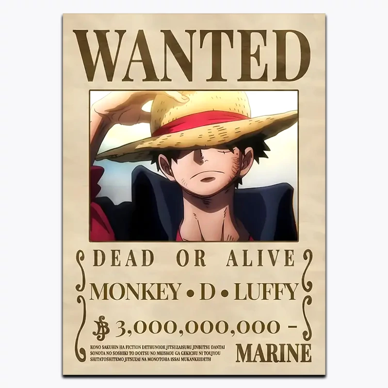 متال پوستر انیمه One Piece طرح شخصیت Luffy کد G11981A