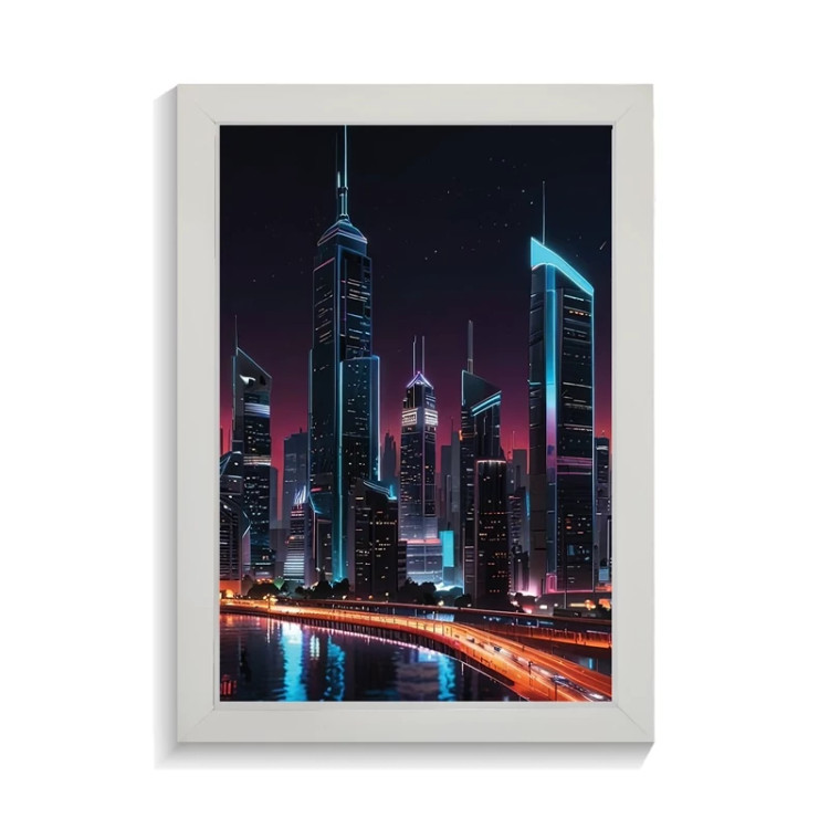 تابلو منظره طرح شهر مدرن کد PF-22176