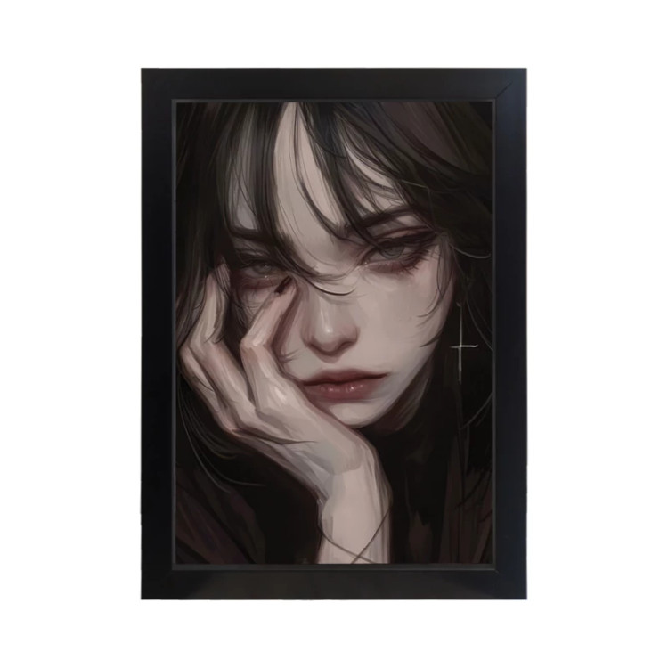 تابلو دخترانه طرح Sad girl کد PF-25006