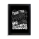 تابلو تایپوگرافی طرح take the riskکد PF-15039