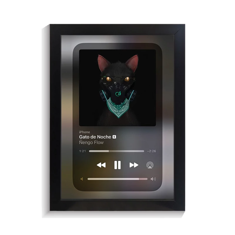 تابلو خواننده طرح موزیک پلیر Gato de Noche بد بانی کد PF-20264