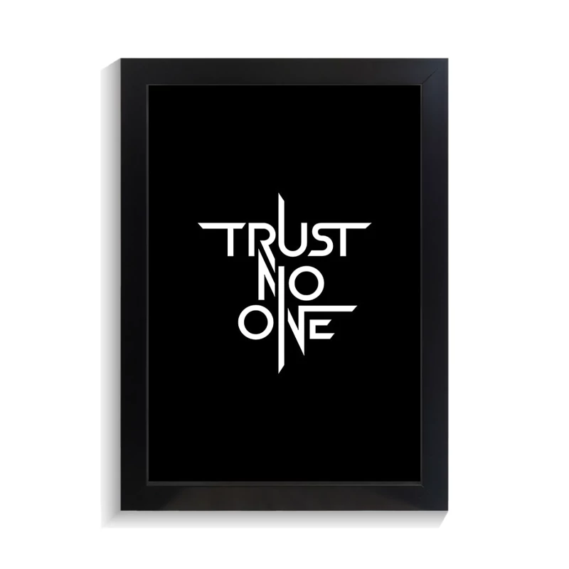 تابلو تایپوگرافی طرح trust no one کد PF-15054