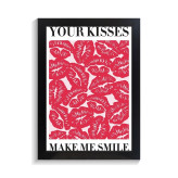 تابلو عاشقانه طرح kisses کد PF-27036