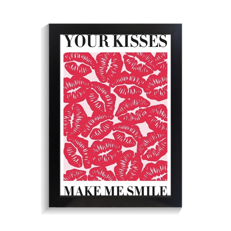تابلو عاشقانه طرح kisses کد PF-27036