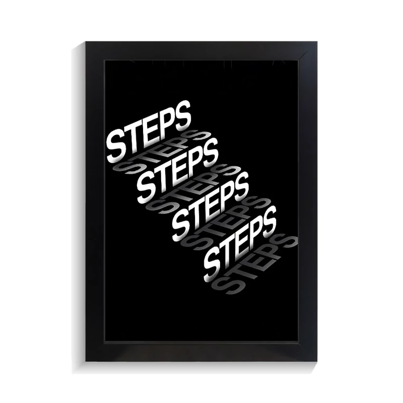 تابلو تایپوگرافی طرح steps کد PF-15086