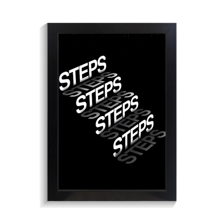 تابلو تایپوگرافی طرح steps کد PF-15086