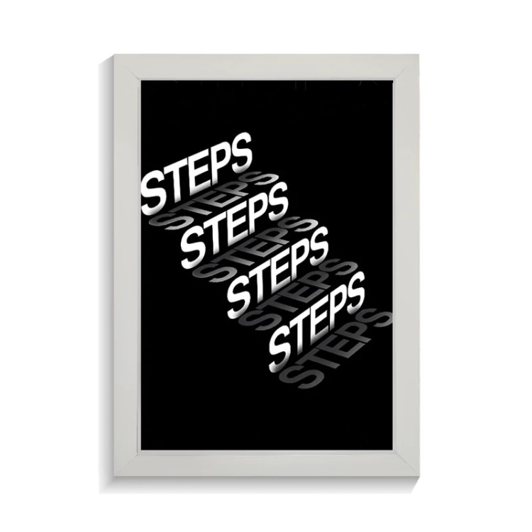 تابلو تایپوگرافی طرح steps کد PF-15086