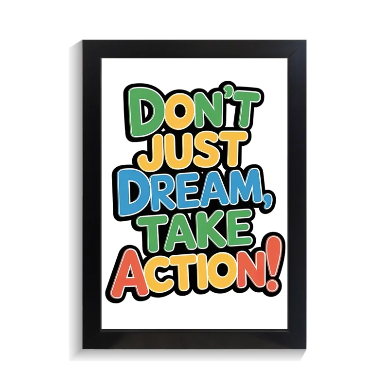 تابلو تایپوگرافی طرح take action کد PF-15059