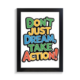 تابلو تایپوگرافی طرح take action کد PF-15059