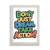 تابلو تایپوگرافی طرح take action کد PF-15059