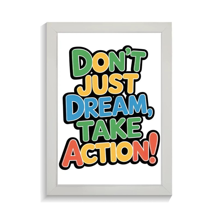 تابلو تایپوگرافی طرح take action کد PF-15059