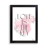 تابلو عاشقانه طرح love is the key کد PF-27071
