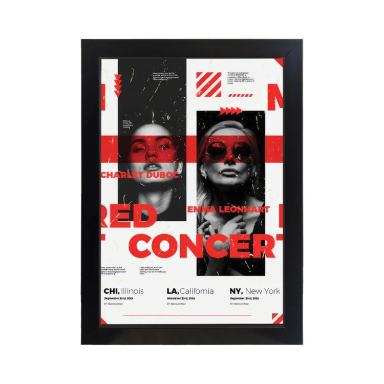 تابلو فیلم طرح RED CONCERT کد PF-12013