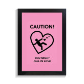 تابلو عاشقانه طرح CAUTION کد PF-27013