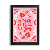 تابلو عاشقانه طرح my heart کد PF-27069