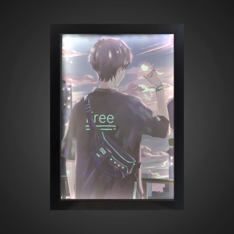 تابلو بک لایت انیمه ای طرح Anime boy کد LPF-11035