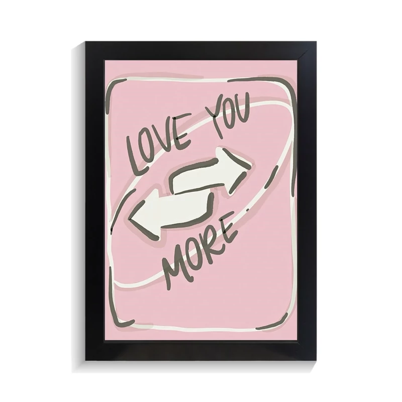 تابلو عاشقانه طرح love you more کد PF-27083