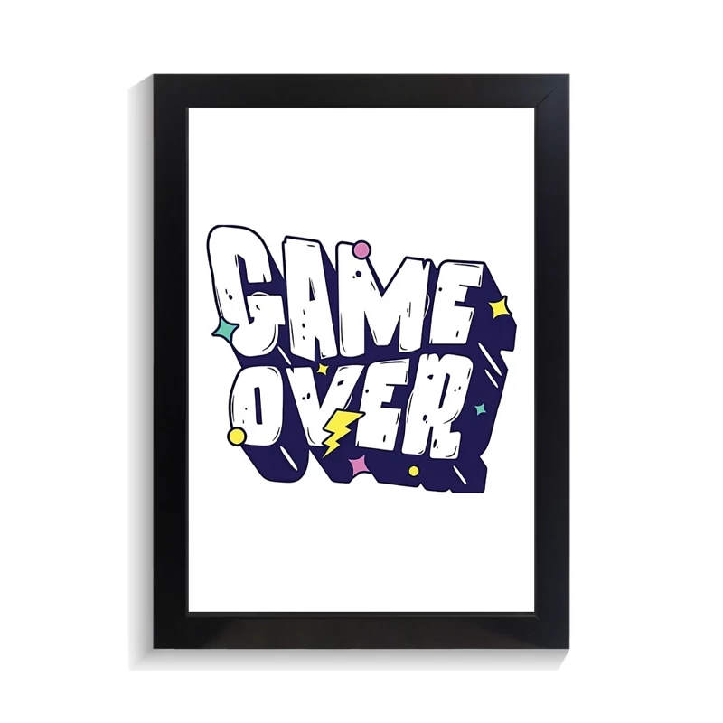 تابلو تایپوگرافی طرح game over کد PF-15057