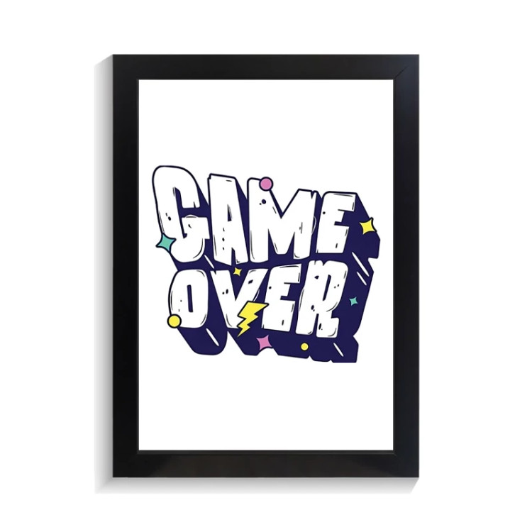 تابلو تایپوگرافی طرح game over کد PF-15057