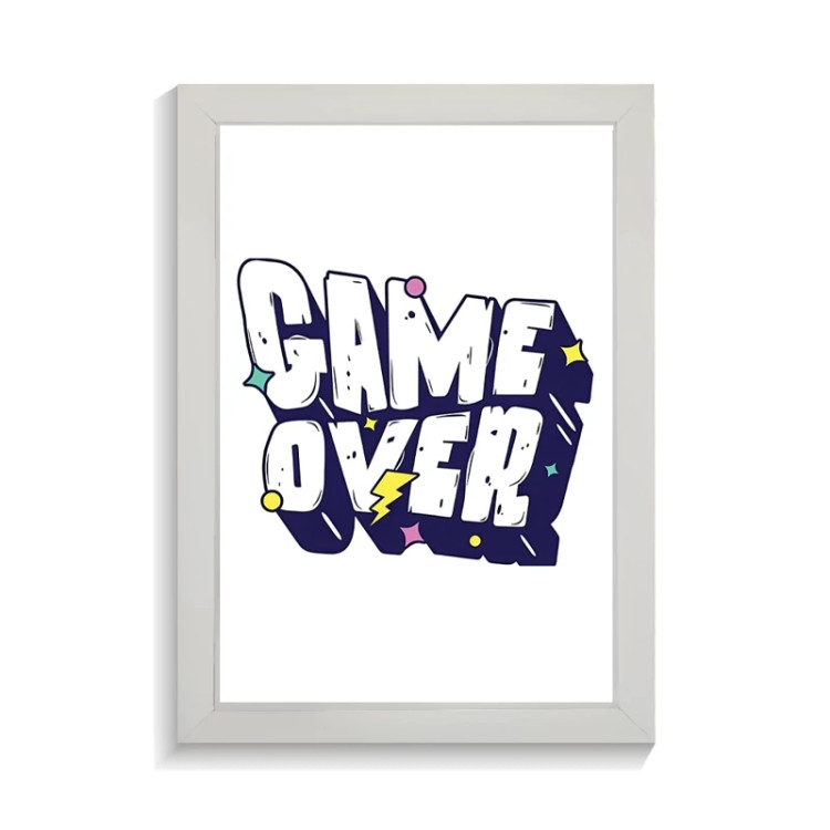 تابلو تایپوگرافی طرح game over کد PF-15057