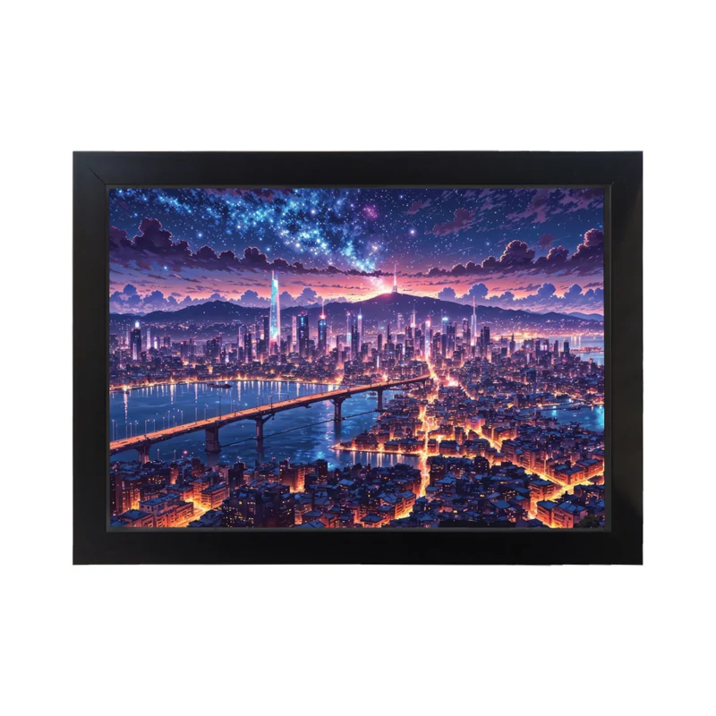 تابلو منظره طرح MEGA CITY کد PF-22002