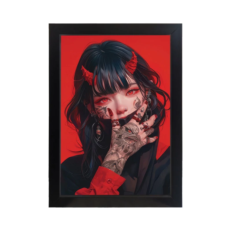 تابلو دخترانه طرح Evil girl کد PF-25002