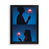 تابلو عاشقانه طرح flower moon کد PF-27026