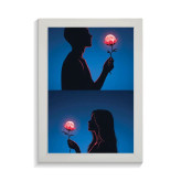 تابلو عاشقانه طرح flower moon کد PF-27026