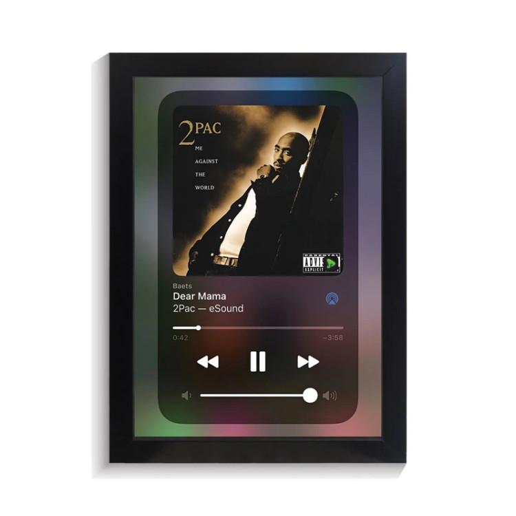 تابلو خواننده طرح موزیک پلیر dear mama توپاک کد PF-20604