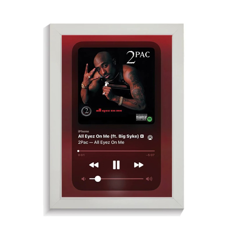 تابلو خواننده طرح موزیک پلیر all eyez on me توپاک کد PF-20605