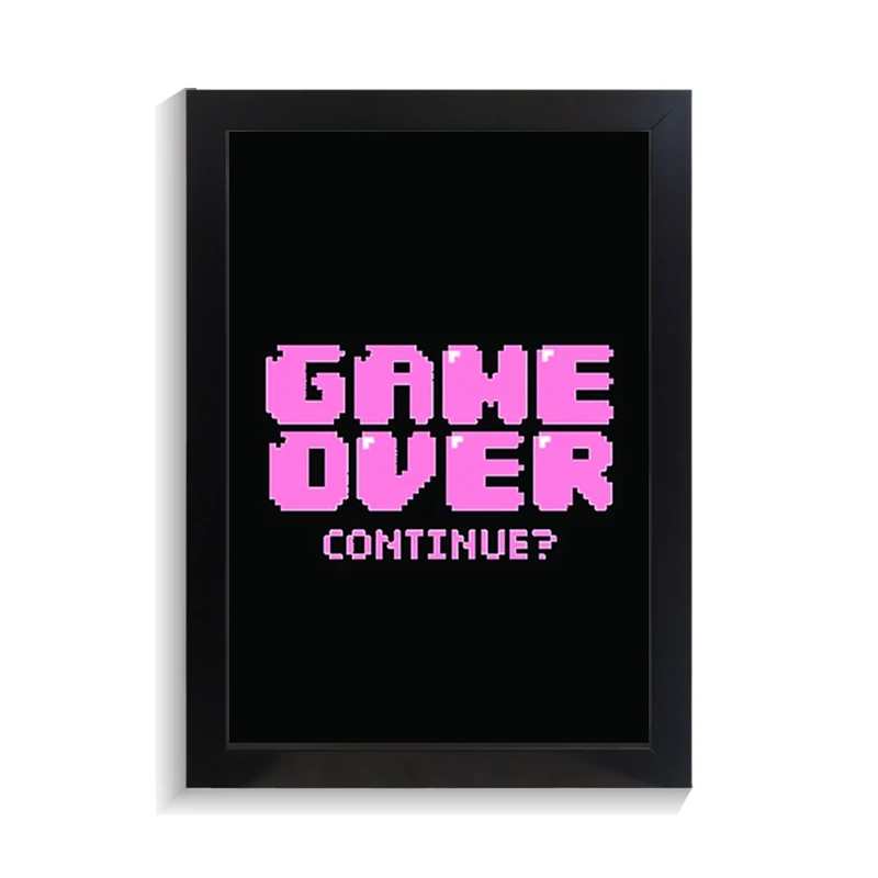 تابلو گیمینگ طرح GAME OVER کد PF-30001