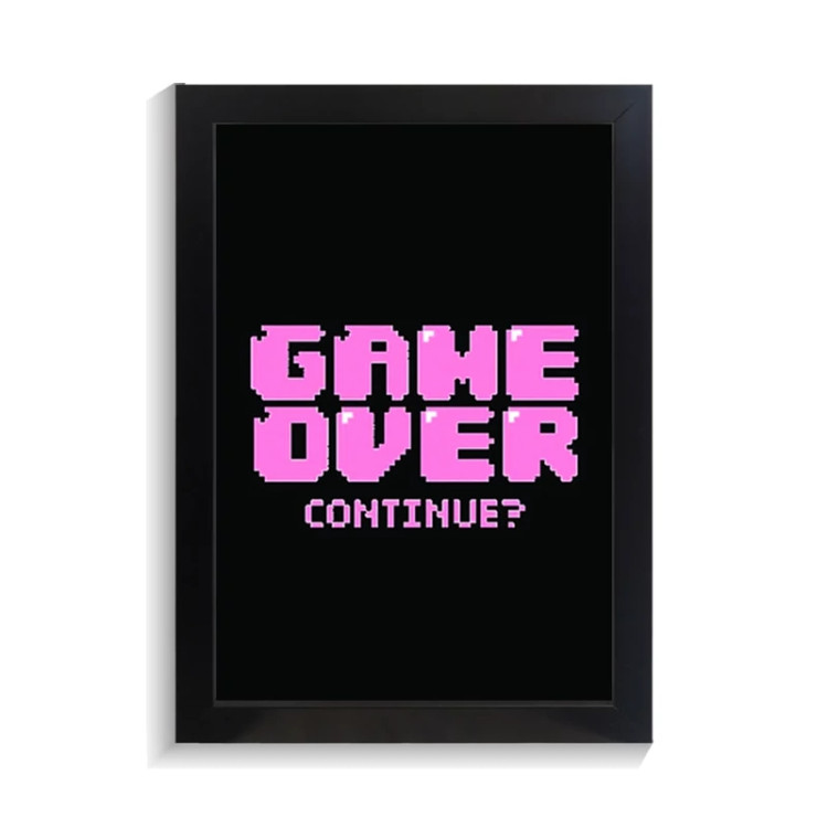 تابلو گیمینگ طرح GAME OVER کد PF-30001