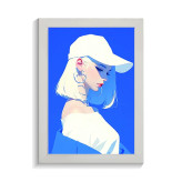 تابلو دخترانه طرح BLUE GIRL کد PF-25011
