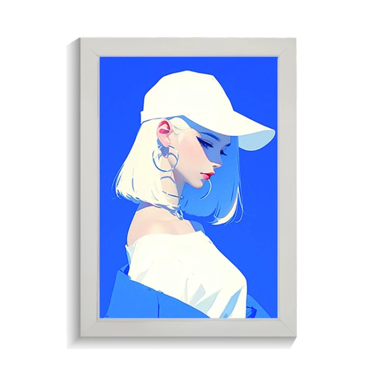 تابلو دخترانه طرح BLUE GIRL کد PF-25011