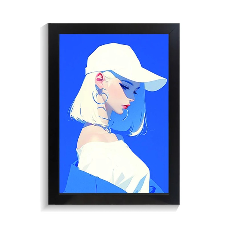 تابلو دخترانه طرح BLUE GIRL کد PF-25011